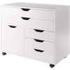 image:imageWinsome Halifax Mobile Storage Cabinet with 1 Door amp 5 Drawers in White Stylish amp Functional Home Storage Cabinet for Filing Kitchen Organization Moveable Furniture for Office Dorms ApartmentsWhite
