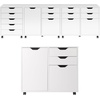 image:imageWinsome Halifax Mobile Storage Cabinet with 1 Door amp 5 Drawers in White Stylish amp Functional Home Storage Cabinet for Filing Kitchen Organization Moveable Furniture for Office Dorms ApartmentsWhite