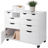 image:imageWinsome Halifax Mobile Storage Cabinet with 1 Door amp 5 Drawers in White Stylish amp Functional Home Storage Cabinet for Filing Kitchen Organization Moveable Furniture for Office Dorms ApartmentsWhite