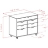 image:imageWinsome Halifax Mobile Storage Cabinet with 1 Door amp 5 Drawers in White Stylish amp Functional Home Storage Cabinet for Filing Kitchen Organization Moveable Furniture for Office Dorms ApartmentsWhite