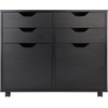 image:imageWinsome Halifax Mobile Storage Cabinet with 1 Door amp 5 Drawers in White Stylish amp Functional Home Storage Cabinet for Filing Kitchen Organization Moveable Furniture for Office Dorms ApartmentsBlack
