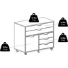 image:imageWinsome Halifax Mobile Storage Cabinet with 1 Door amp 5 Drawers in White Stylish amp Functional Home Storage Cabinet for Filing Kitchen Organization Moveable Furniture for Office Dorms ApartmentsWhite