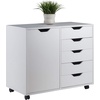 image:imageWinsome Halifax Mobile Storage Cabinet with 1 Door amp 5 Drawers in White Stylish amp Functional Home Storage Cabinet for Filing Kitchen Organization Moveable Furniture for Office Dorms ApartmentsWhite