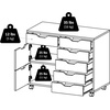 image:imageWinsome Halifax Mobile Storage Cabinet with 1 Door amp 5 Drawers in White Stylish amp Functional Home Storage Cabinet for Filing Kitchen Organization Moveable Furniture for Office Dorms ApartmentsWhite