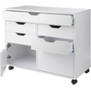 image:imageWinsome Halifax Mobile Storage Cabinet with 1 Door amp 5 Drawers in White Stylish amp Functional Home Storage Cabinet for Filing Kitchen Organization Moveable Furniture for Office Dorms ApartmentsWhite