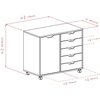 image:imageWinsome Halifax Mobile Storage Cabinet with 1 Door amp 5 Drawers in White Stylish amp Functional Home Storage Cabinet for Filing Kitchen Organization Moveable Furniture for Office Dorms ApartmentsBlack