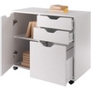 image:imageWinsome Halifax Mobile Storage Cabinet with 1 Door amp 5 Drawers in White Stylish amp Functional Home Storage Cabinet for Filing Kitchen Organization Moveable Furniture for Office Dorms ApartmentsWhite