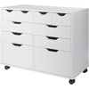 image:imageWinsome Halifax Mobile Storage Cabinet with 1 Door amp 5 Drawers in White Stylish amp Functional Home Storage Cabinet for Filing Kitchen Organization Moveable Furniture for Office Dorms ApartmentsWhite