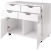 image:imageWinsome Halifax Mobile Storage Cabinet with 1 Door amp 5 Drawers in White Stylish amp Functional Home Storage Cabinet for Filing Kitchen Organization Moveable Furniture for Office Dorms ApartmentsWhite