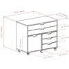image:imageWinsome Halifax Mobile Storage Cabinet with 1 Door amp 5 Drawers in White Stylish amp Functional Home Storage Cabinet for Filing Kitchen Organization Moveable Furniture for Office Dorms ApartmentsBlack