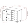 image:imageWinsome Halifax Mobile Storage Cabinet with 1 Door amp 5 Drawers in White Stylish amp Functional Home Storage Cabinet for Filing Kitchen Organization Moveable Furniture for Office Dorms ApartmentsWhite