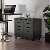 image:imageWinsome Halifax Mobile Storage Cabinet with 1 Door amp 5 Drawers in White Stylish amp Functional Home Storage Cabinet for Filing Kitchen Organization Moveable Furniture for Office Dorms ApartmentsBlack