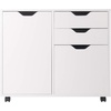 image:imageWinsome Halifax Mobile Storage Cabinet with 1 Door amp 5 Drawers in White Stylish amp Functional Home Storage Cabinet for Filing Kitchen Organization Moveable Furniture for Office Dorms ApartmentsWhite