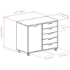 image:imageWinsome Halifax Mobile Storage Cabinet with 1 Door amp 5 Drawers in White Stylish amp Functional Home Storage Cabinet for Filing Kitchen Organization Moveable Furniture for Office Dorms ApartmentsWhite