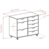 image:imageWinsome Halifax Mobile Storage Cabinet with 1 Door amp 5 Drawers in White Stylish amp Functional Home Storage Cabinet for Filing Kitchen Organization Moveable Furniture for Office Dorms ApartmentsBlack
