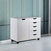 image:imageWinsome Halifax Mobile Storage Cabinet with 1 Door amp 5 Drawers in White Stylish amp Functional Home Storage Cabinet for Filing Kitchen Organization Moveable Furniture for Office Dorms ApartmentsWhite