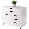 image:imageWinsome Halifax Mobile Storage Cabinet with 1 Door amp 5 Drawers in White Stylish amp Functional Home Storage Cabinet for Filing Kitchen Organization Moveable Furniture for Office Dorms ApartmentsWhite
