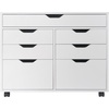 image:imageWinsome Halifax Mobile Storage Cabinet with 1 Door amp 5 Drawers in White Stylish amp Functional Home Storage Cabinet for Filing Kitchen Organization Moveable Furniture for Office Dorms ApartmentsWhite