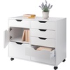image:imageWinsome Halifax Mobile Storage Cabinet with 1 Door amp 5 Drawers in White Stylish amp Functional Home Storage Cabinet for Filing Kitchen Organization Moveable Furniture for Office Dorms ApartmentsWhite
