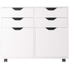 image:imageWinsome Halifax Mobile Storage Cabinet with 1 Door amp 5 Drawers in White Stylish amp Functional Home Storage Cabinet for Filing Kitchen Organization Moveable Furniture for Office Dorms ApartmentsWhite