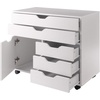 image:imageWinsome Halifax Mobile Storage Cabinet with 1 Door amp 5 Drawers in White Stylish amp Functional Home Storage Cabinet for Filing Kitchen Organization Moveable Furniture for Office Dorms ApartmentsWhite