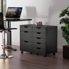 image:imageWinsome Halifax Mobile Storage Cabinet with 1 Door amp 5 Drawers in White Stylish amp Functional Home Storage Cabinet for Filing Kitchen Organization Moveable Furniture for Office Dorms ApartmentsBlack