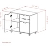 image:imageWinsome Halifax Mobile Storage Cabinet with 1 Door amp 5 Drawers in White Stylish amp Functional Home Storage Cabinet for Filing Kitchen Organization Moveable Furniture for Office Dorms ApartmentsWhite