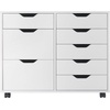 image:imageWinsome Halifax Mobile Storage Cabinet with 1 Door amp 5 Drawers in White Stylish amp Functional Home Storage Cabinet for Filing Kitchen Organization Moveable Furniture for Office Dorms ApartmentsWhite
