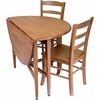 image:imageWinsome Hannah Foldable Round Dining Table 42 Wide with Set of 2 Chairs Light OakLight Oak