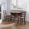 image:imageWinsome Hannah Foldable Round Dining Table 42 Wide with Set of 2 Chairs Light OakWalnut