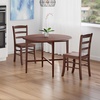 image:imageWinsome Hannah Foldable Round Dining Table 42 Wide with Set of 2 Chairs Light OakWalnut