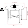image:imageWinsome Hannah Foldable Round Dining Table 42 Wide with Set of 2 Chairs Light OakWalnut