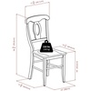 image:imageWinsome Inglewood 5PC Set Table w 4 Key Hole Back Chairs Dining Walnut