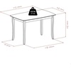 image:imageWinsome Inglewood 5PC Set Table w 4 Key Hole Back Chairs Dining Walnut