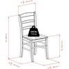 image:imageWinsome Inglewood 5PC Set Table w 4 Ladderback Chairs Dining Walnut