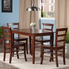 image:imageWinsome Inglewood 5PC Set Table w 4 Ladderback Chairs Dining Walnut