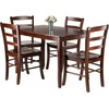 image:imageWinsome Inglewood 5PC Set Table w 4 Ladderback Chairs Dining Walnut