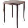 image:imageWinsome Inglewood High Dining Table with 2 SaddleSeat Bar Stools 39 High 34 Wide WalnutWalnut