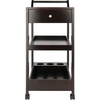 image:imageWinsome Jeston 3Tier Serving Cart  Rolling Utility Bar Cart with Wheels for Snacks Drinks Kitchen Essentials Storage amp Organization for the Home or Apartment