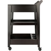 image:imageWinsome Jeston 3Tier Serving Cart  Rolling Utility Bar Cart with Wheels for Snacks Drinks Kitchen Essentials Storage amp Organization for the Home or Apartment