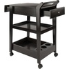 image:imageWinsome Jeston 3Tier Serving Cart  Rolling Utility Bar Cart with Wheels for Snacks Drinks Kitchen Essentials Storage amp Organization for the Home or Apartment