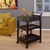 image:imageWinsome Jeston 3Tier Serving Cart  Rolling Utility Bar Cart with Wheels for Snacks Drinks Kitchen Essentials Storage amp Organization for the Home or Apartment