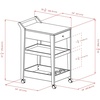 image:imageWinsome Jeston 3Tier Serving Cart  Rolling Utility Bar Cart with Wheels for Snacks Drinks Kitchen Essentials Storage amp Organization for the Home or Apartment