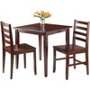 image:imageWinsome Kingstate Dinning Table with 2 Hamilton Ladder Back Chairs Brown