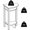 image:imageWinsome LISO 311inch x 20 12inch x 20 12inch Composite Wood Corner Table with Cube Storage Dark Brown