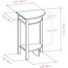 image:imageWinsome LISO 311inch x 20 12inch x 20 12inch Composite Wood Corner Table with Cube Storage Dark Brown
