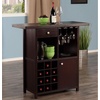image:imageWinsome Macon Bar Wine Cabinet Espresso  Kitchen amp Dining Room Storage with Wine Glass Rack and Bottle Holder Convenient Home Bar Accessory for Organization