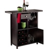 image:imageWinsome Macon Bar Wine Cabinet Espresso  Kitchen amp Dining Room Storage with Wine Glass Rack and Bottle Holder Convenient Home Bar Accessory for Organization