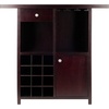 image:imageWinsome Macon Bar Wine Cabinet Espresso  Kitchen amp Dining Room Storage with Wine Glass Rack and Bottle Holder Convenient Home Bar Accessory for Organization
