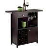 image:imageWinsome Macon Bar Wine Cabinet Espresso  Kitchen amp Dining Room Storage with Wine Glass Rack and Bottle Holder Convenient Home Bar Accessory for Organization
